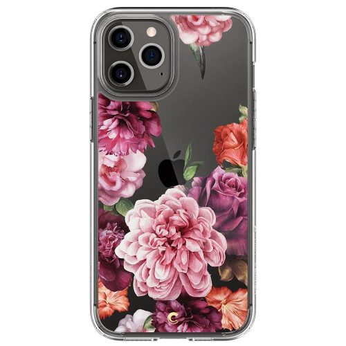  Spigen CYRILL Cecile Apple iPhone 12 Pro Max tok Rose Floral - átlátszó virágos (ACS01643) 