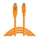  Tether Tools TetherPro USB-C -> 2.0 Micro-B 5-Pin 4.6m kábel narancssárga (CUC2515-ORG) 