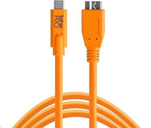  Tether Tools TetherPro USB-C -> 3.0 Micro-B 4.6m kábel narancssárga (CUC3315-ORG) 