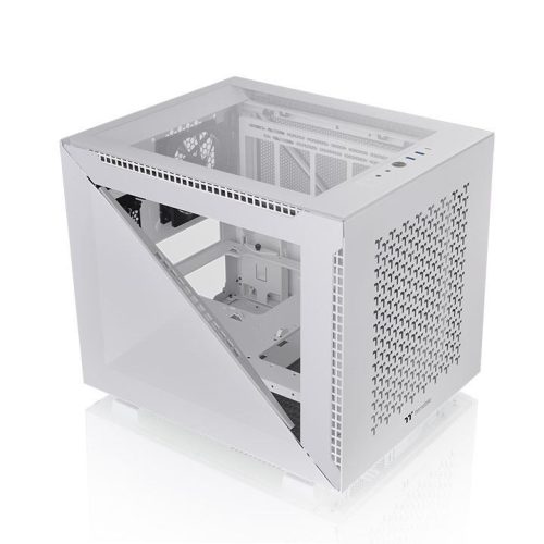  Thermaltake Divider 200 TG Air Snow táp nélküli ablakos Micro-ATX ház fehér (CA-1V1-00S6WN-01) 