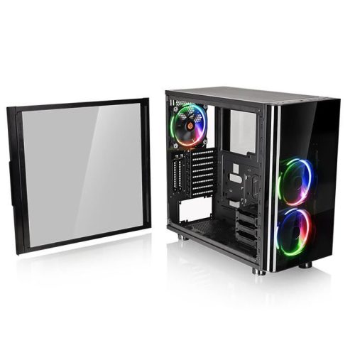  Thermaltake View 31 TG RGB Tempered Glass táp nélküli ablakos ház fekete (CA-1H8-00M1WN-01) 