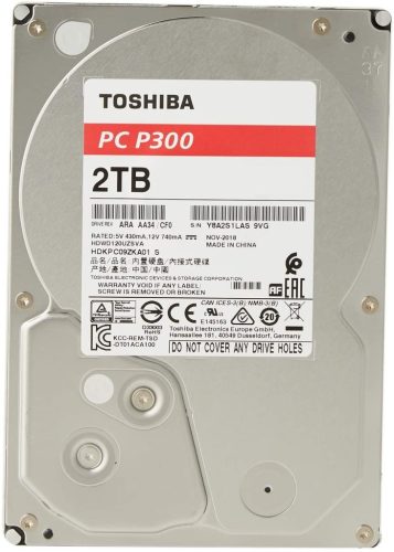  2TB Toshiba 3.5" P300 SATAIII winchester OEM (HDWD220UZSVA) 