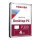  4TB Toshiba 3.5" P300 SATAIII winchester OEM (HDWD240UZSVA) 