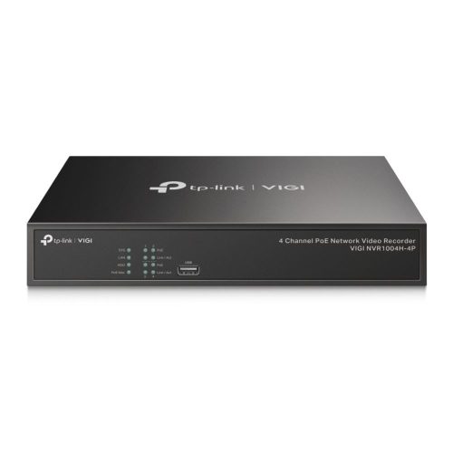  TP-Link VIGI NVR1004H-4P 4 csatornás NVR fekete 