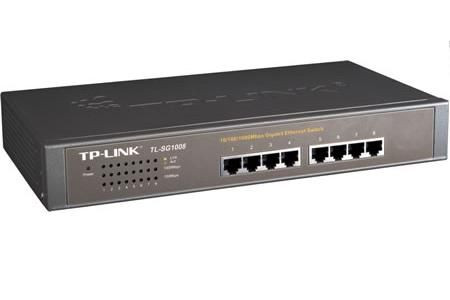  TP-Link TL-SG1008  10/100/1000Mbps 8 portos switch (fém ház) 