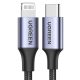  UGREEN US304 USB-C - Lightning kábel, PD, 3A 1.5m, fekete (60760) 