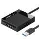  UGREEN CR125 4 az 1-ben USB 3.0 kártyaolvasó 0.5m, fekete (30333B) 