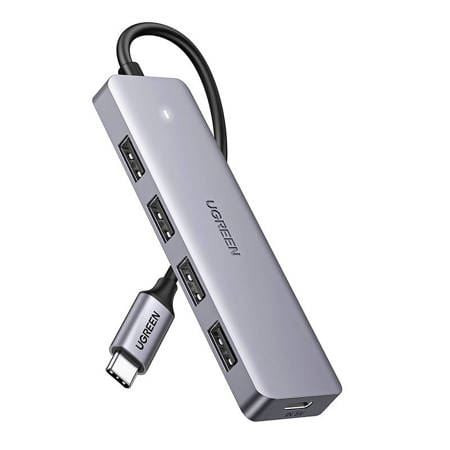  UGREEN 4 az 1-ben USB-C hub 4xUSB-A + USB-C szürke (70336B) 