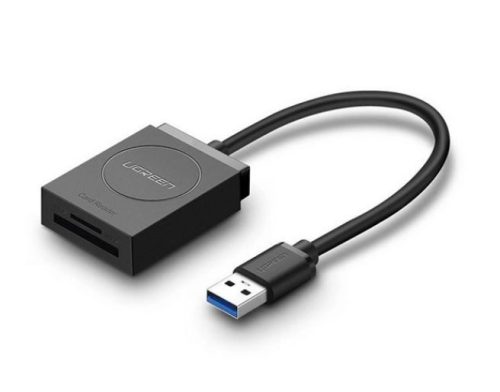  UGREEN CR127 kártyaolvasó (microSD / SD + fix USB-A kábel) fekete 