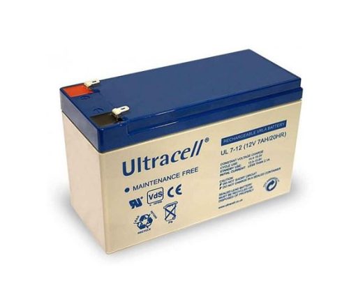  Ultracell zselés ólomsavas gondozásmentes akkumulátor 12V 7000mAh 151x99x65mm (UL7-12) 