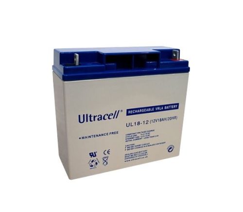  Ultracell zselés ólomsavas gondozásmentes akkumulátor 12V 18 000mAh 181.5x77x167.5mm (UL18-12) 