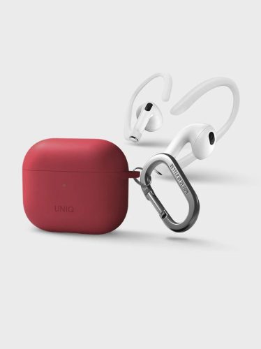  Uniq Nexo Apple AirPods (3. generáció 2021) piros tok fülkampóval (63960) 