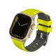  Uniq Linus Airosoft Apple Watch 42/44/45/49mm szilikon szíj lime zöld (UNIQ-49MM-LINUSLGRN) 