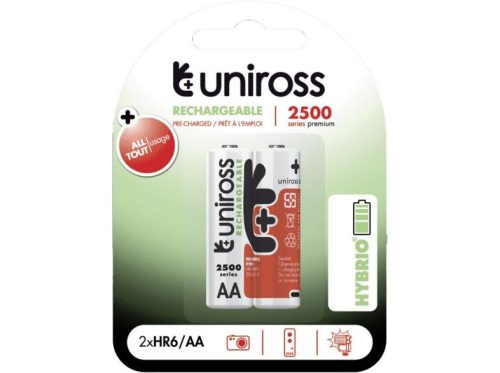  Uniross AA/ceruza 1,2V 2500mAh Ni-MH HYBRIO akkumulátor 2 db/bliszter (UH2AA2500) 