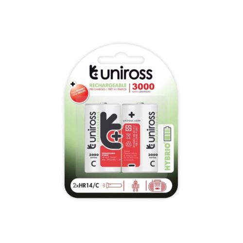  Uniross C/baby 1,2V 3000mAh Ni-MH HYBRIO akkumulátor 2db/bliszter (UH2C3000) 