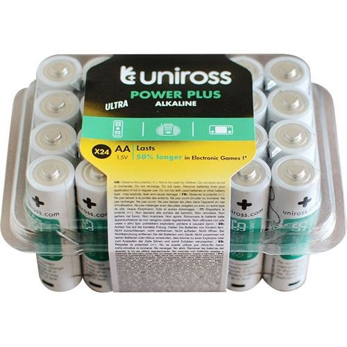  Uniross Power Plus Box LR6/24BP 1,5V AA/ceruza tartós alkáli elem 24db/cs (LR6-UALKAABX24) 