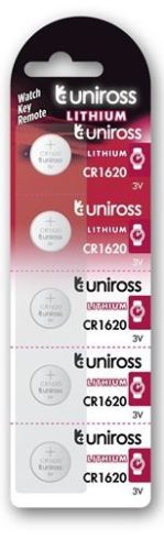  Uniross SP5 CR1620 3V lithium gombelem 5db/bliszter (U5CR1620) 