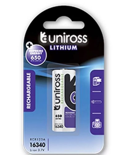  Uniross CR123A/LIR16340 3,7V Li-ion elem 