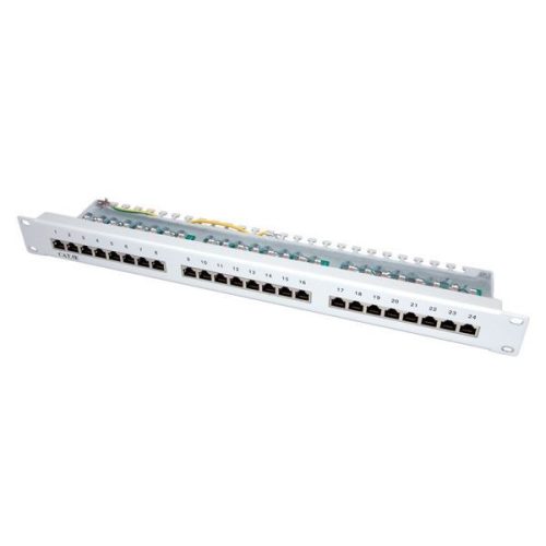  Value STP CAT5e 24port patch panel szürke (26.99.0329-5) 