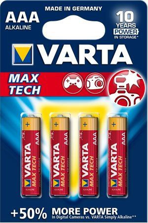  Varta MaxTech Alkáli elem AAA/LR3 1.5 V (4db/csomag)  (4703101404) 