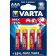  Varta MaxTech Alkáli elem AAA/LR3 1.5 V (4db/csomag)  (4703101404) 