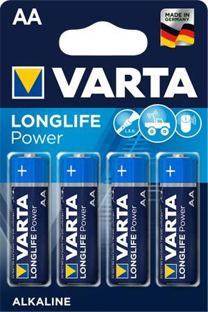  Varta Longlife Power alkáli elem AA/LR6 1.5 V (4db/csomag)  (4906121414) 