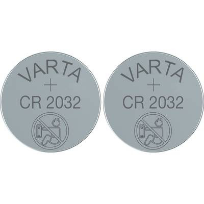  CR2032 lítium gombelem, 3 V, 230 mA, 2 db, Varta BR2032, DL2032, ECR2032, KCR2032, KL2032, KECR2032, LM2032 