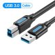  Vention USB-A 3.0 -> USB-B 3.0 kábel 2m fekete (COOBH) 