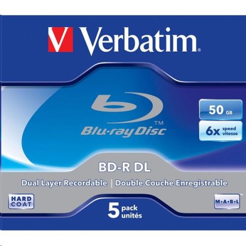  Verbatim BD-R DL 50GB 6x Dupla Rétegű Blu-Ray lemez (BRV-6DL 50GB 6X) 