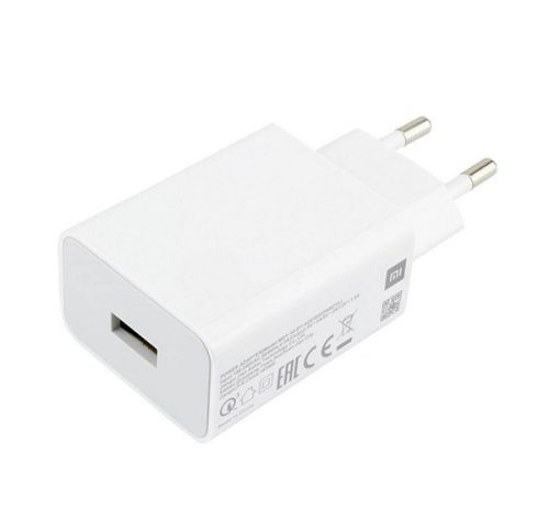  XIAOMI hálózati töltő USB aljzat (5V / 3000mA, 18W, gyorstöltés támogatás + Type-C kábel) FEHÉR (MDY-10-EF / LB4173U0324503(D)) 