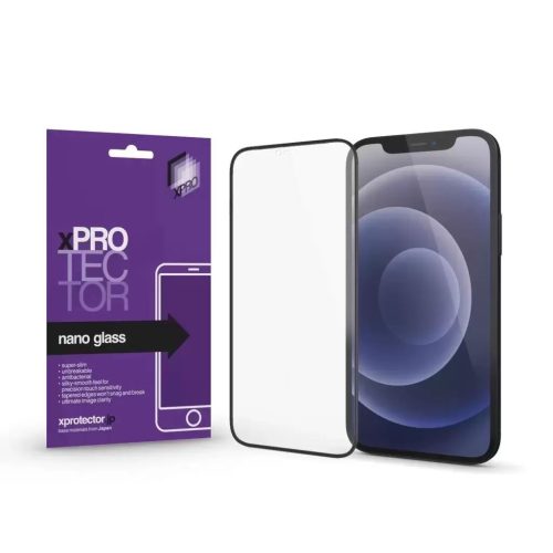  Xpro Apple iPhone 15 Pro Max Nano Glass kijelzővédő fekete kerettel (128845) 