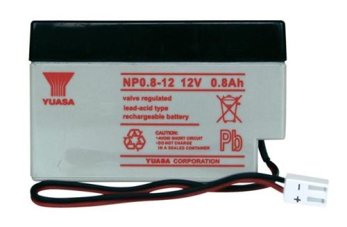  Yuasa 12V 0.8Ah zselés ólom akkumulátor gondozásmentes 96x25x61.5mm (113211) 