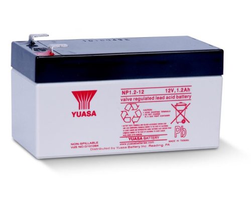  Yuasa zselés ólomsavas gondozásmentes akkumulátor 12V 1200mAh 97x48x54.5mm (NP1.2-12) 