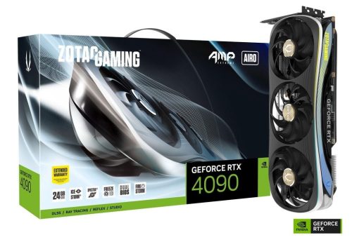  Zotac GeForce RTX 4090 24GB AMP Extreme AIRO videokártya (ZT-D40900B-10P) 