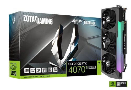  Zotac GeForce RTX 4070 Ti SUPER 16GB AMP HOLO videokártya (ZT-D40730F-10P) 